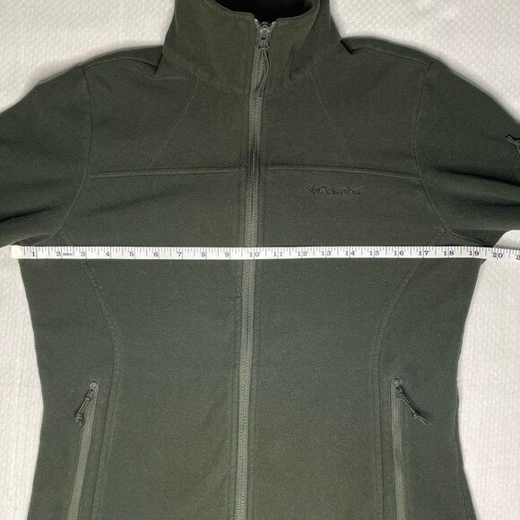 Columbia Olive Green Fleece Zip-Up Jacket – Size Medium - Picture 5 of 10